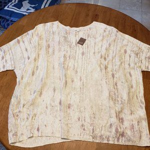 J. Jill Short Sleeved Linen Cotton Sweater 2X NWT